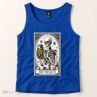 Funny Gardener The Pickle Skeleton Cucumber Gift Tank Top thumb 2