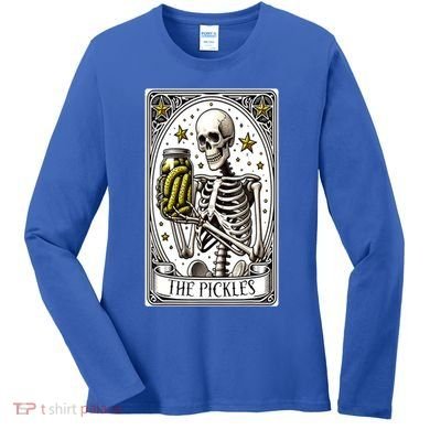 Funny Gardener The Pickle Skeleton Cucumber Gift Women's Long Sleeve Shirt