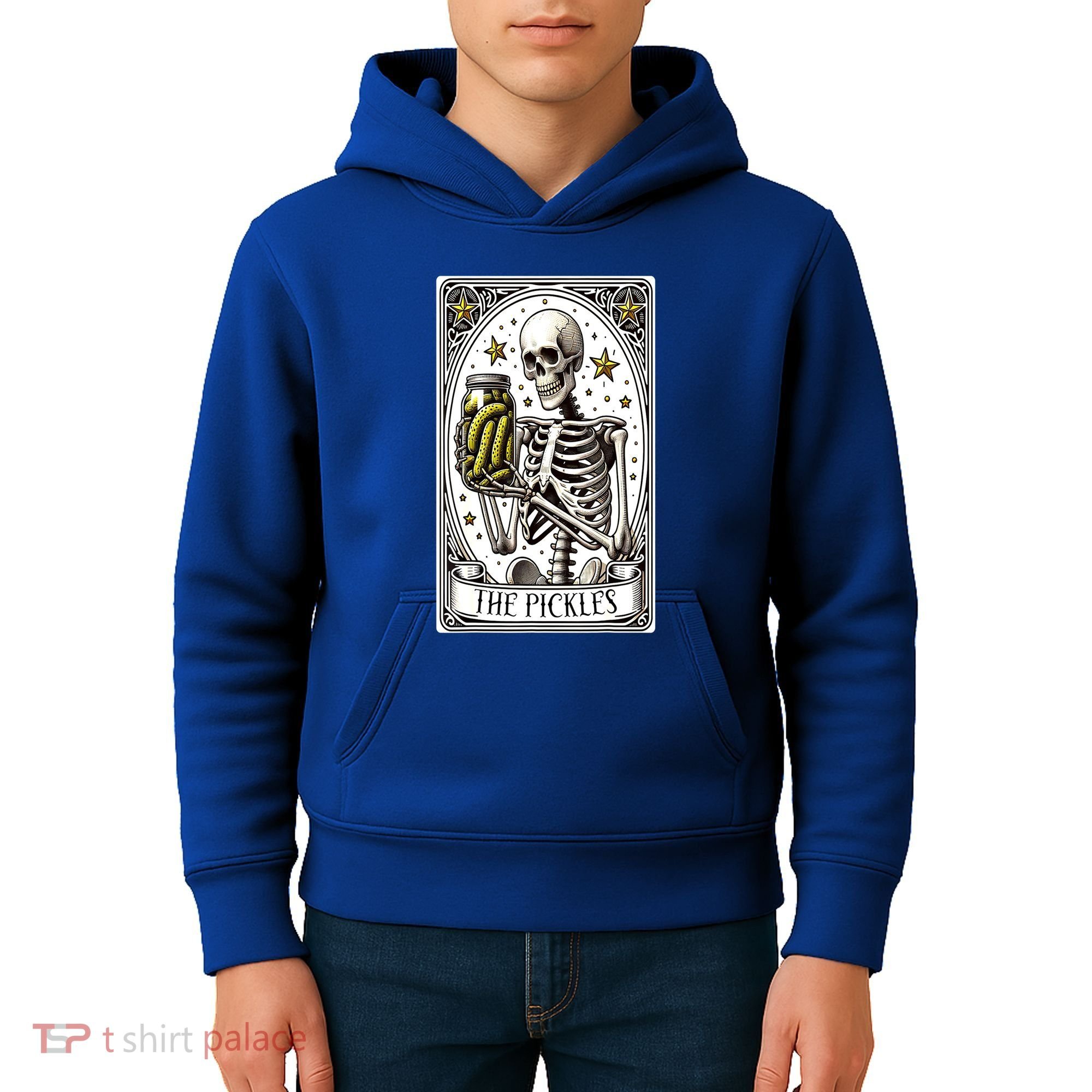 Funny Gardener The Pickle Skeleton Cucumber Gift Kids Hoodie