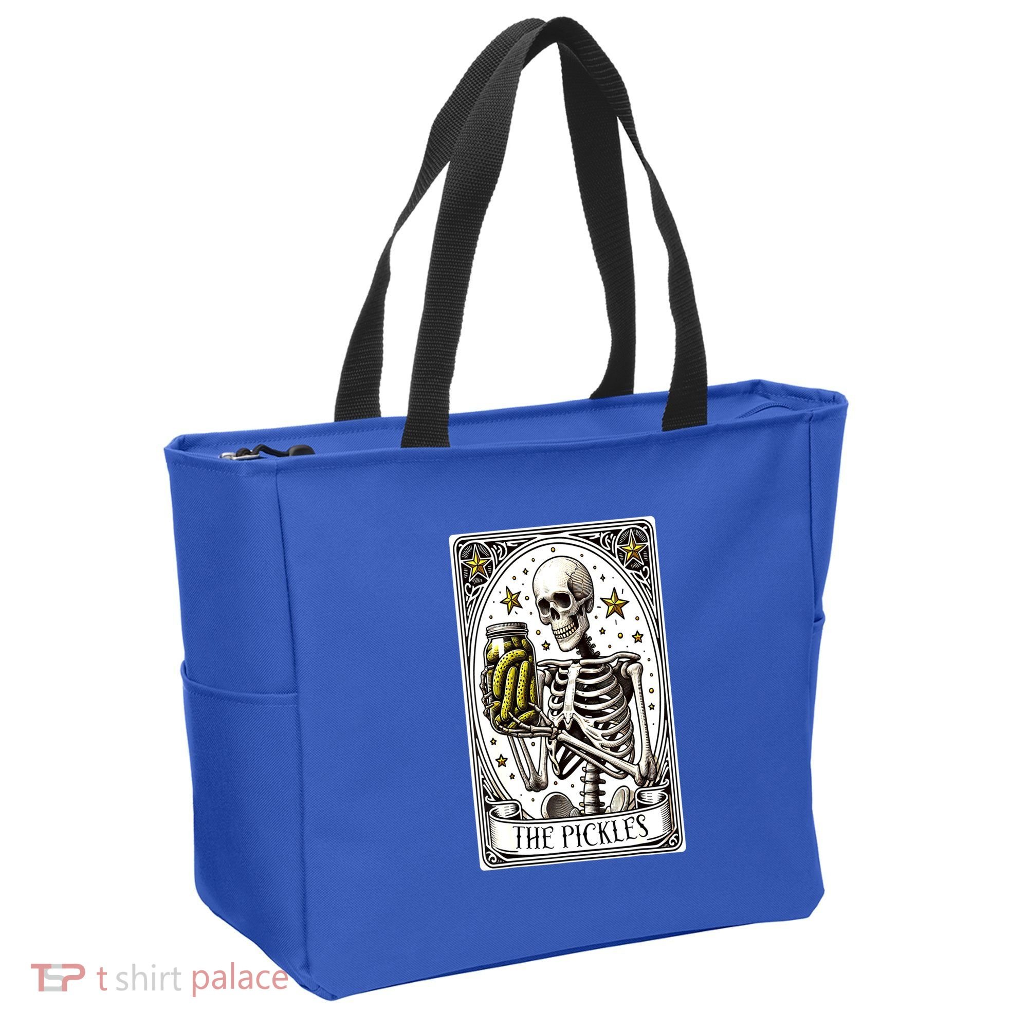 Funny Gardener The Pickle Skeleton Cucumber Gift Tote Bag