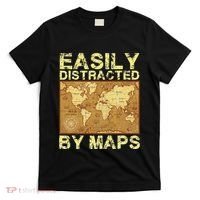 Funny Geography Teacher Easily Distracted By Maps T-Shirt thumb 0