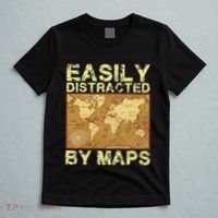 Funny Geography Teacher Easily Distracted By Maps T-Shirt thumb 5