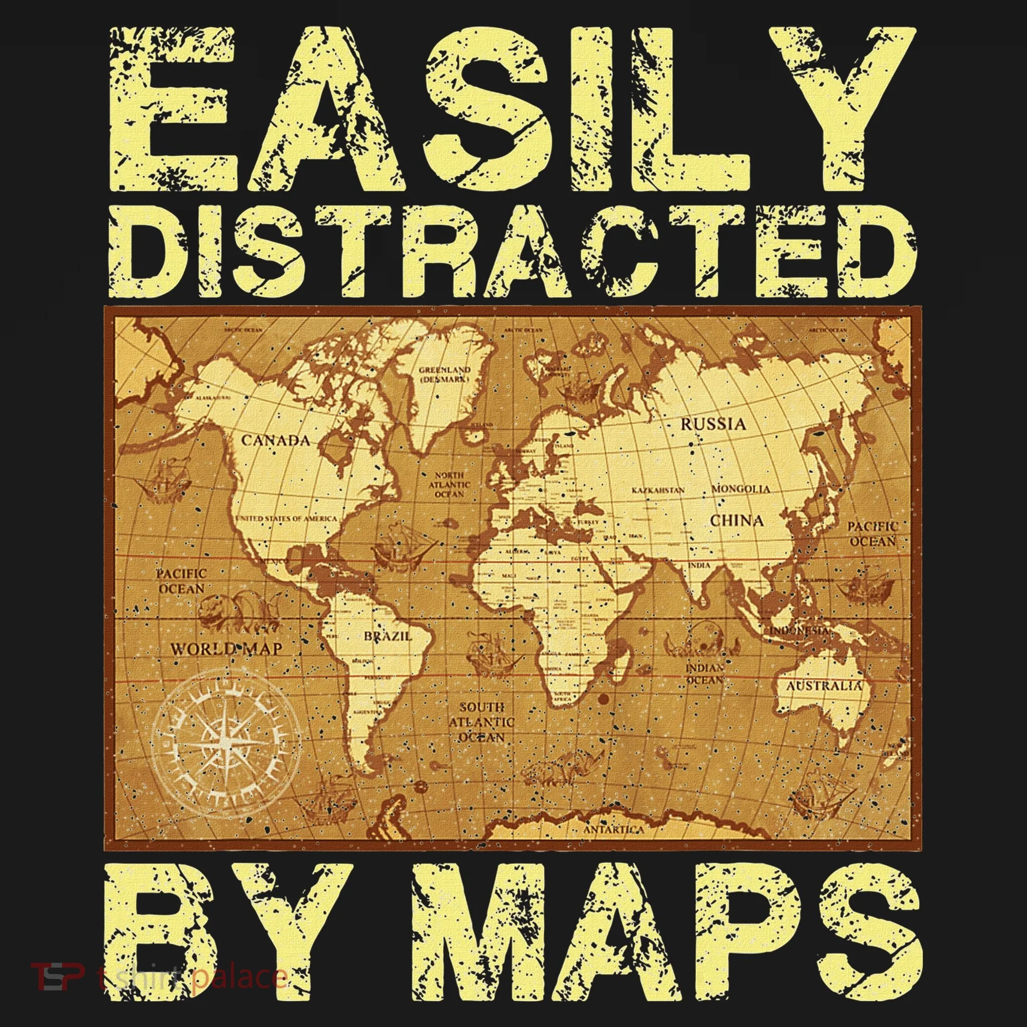 Funny Geography Teacher Easily Distracted By Maps Button