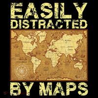 Funny Geography Teacher Easily Distracted By Maps Baby Bodysuit thumb 2