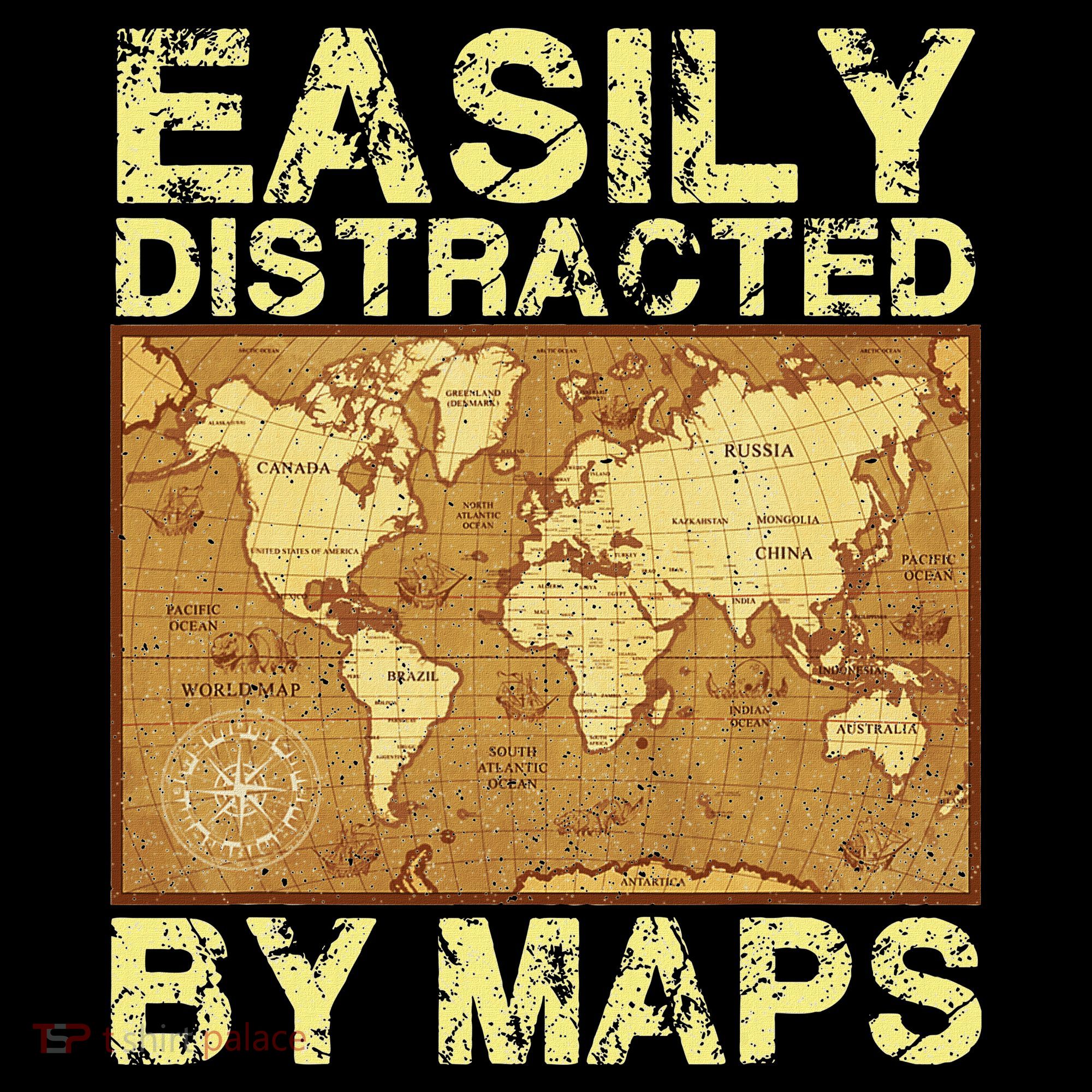 Funny Geography Teacher Easily Distracted By Maps Kids Sweatshirt