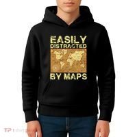 Funny Geography Teacher Easily Distracted By Maps Kids Hoodie thumb 4