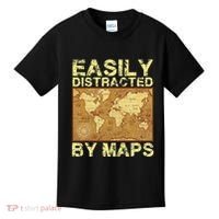 Funny Geography Teacher Easily Distracted By Maps Kids T-Shirt thumb 0