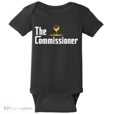 Funny Golfer The Commissioner Golf League Golfing Baby Bodysuit