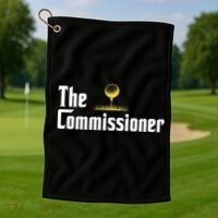 Funny Golfer The Commissioner Golf League Golfing Golf Towel thumb 1