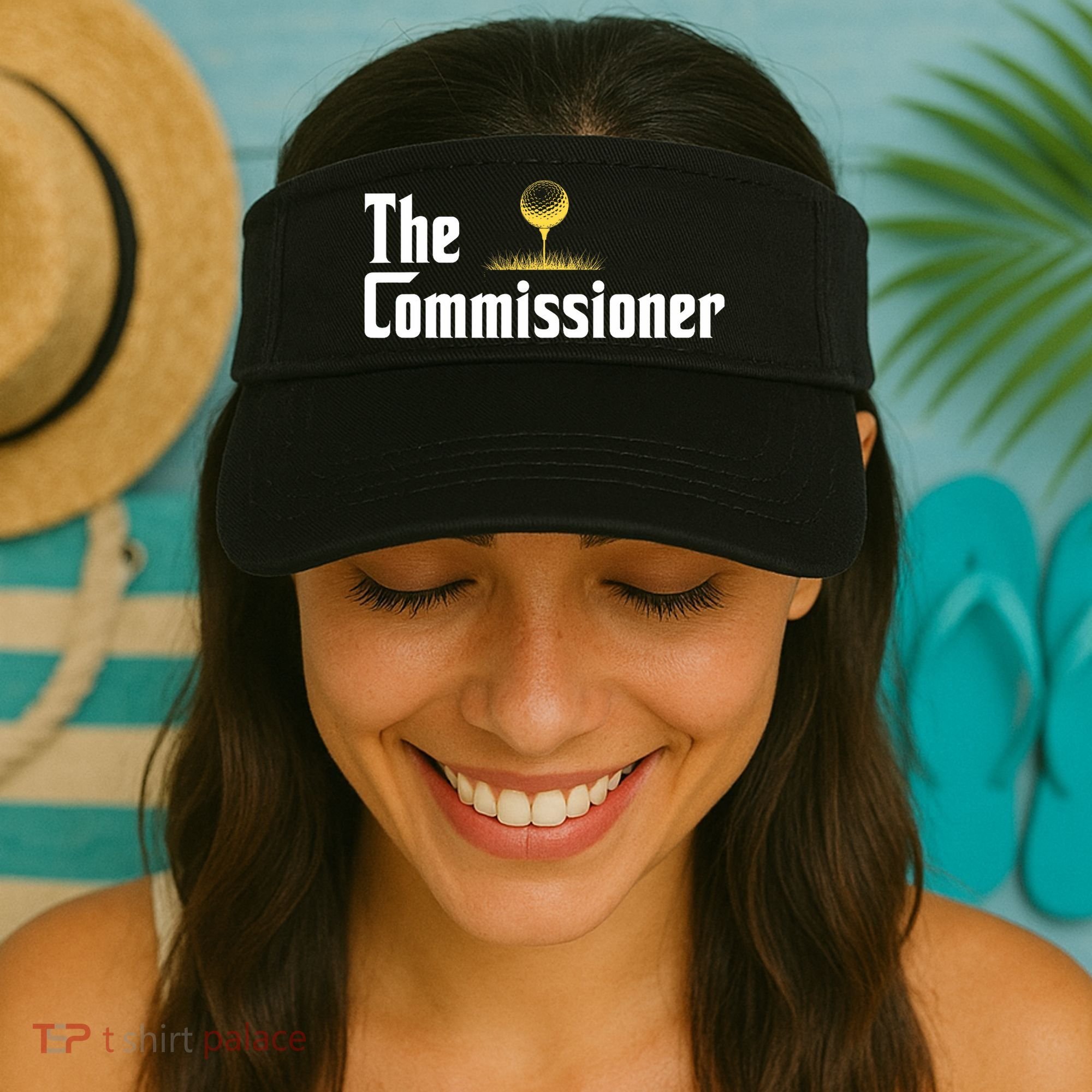 Funny Golfer The Commissioner Golf League Golfing Visor