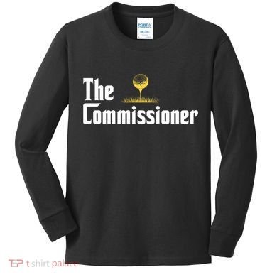 Funny Golfer The Commissioner Golf League Golfing Kids Long Sleeve Shirt