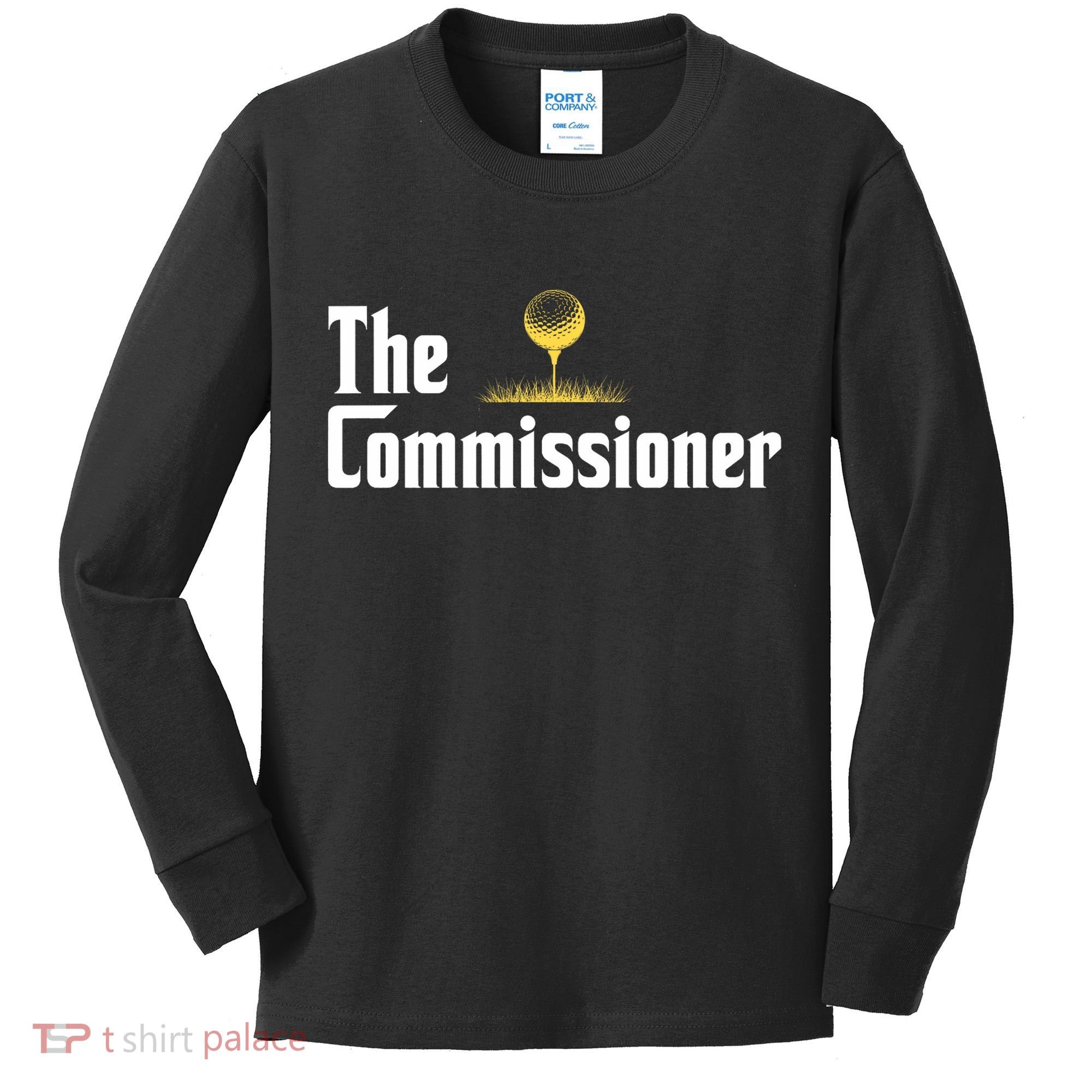 Funny Golfer The Commissioner Golf League Golfing Kids Long Sleeve Shirt
