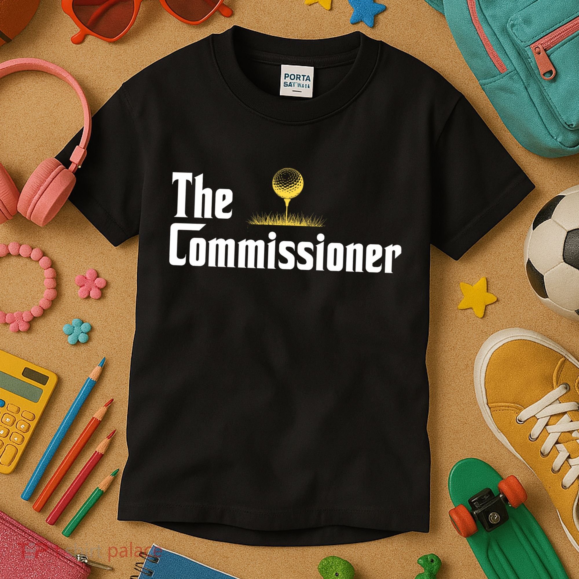 Funny Golfer The Commissioner Golf League Golfing Kids T-Shirt