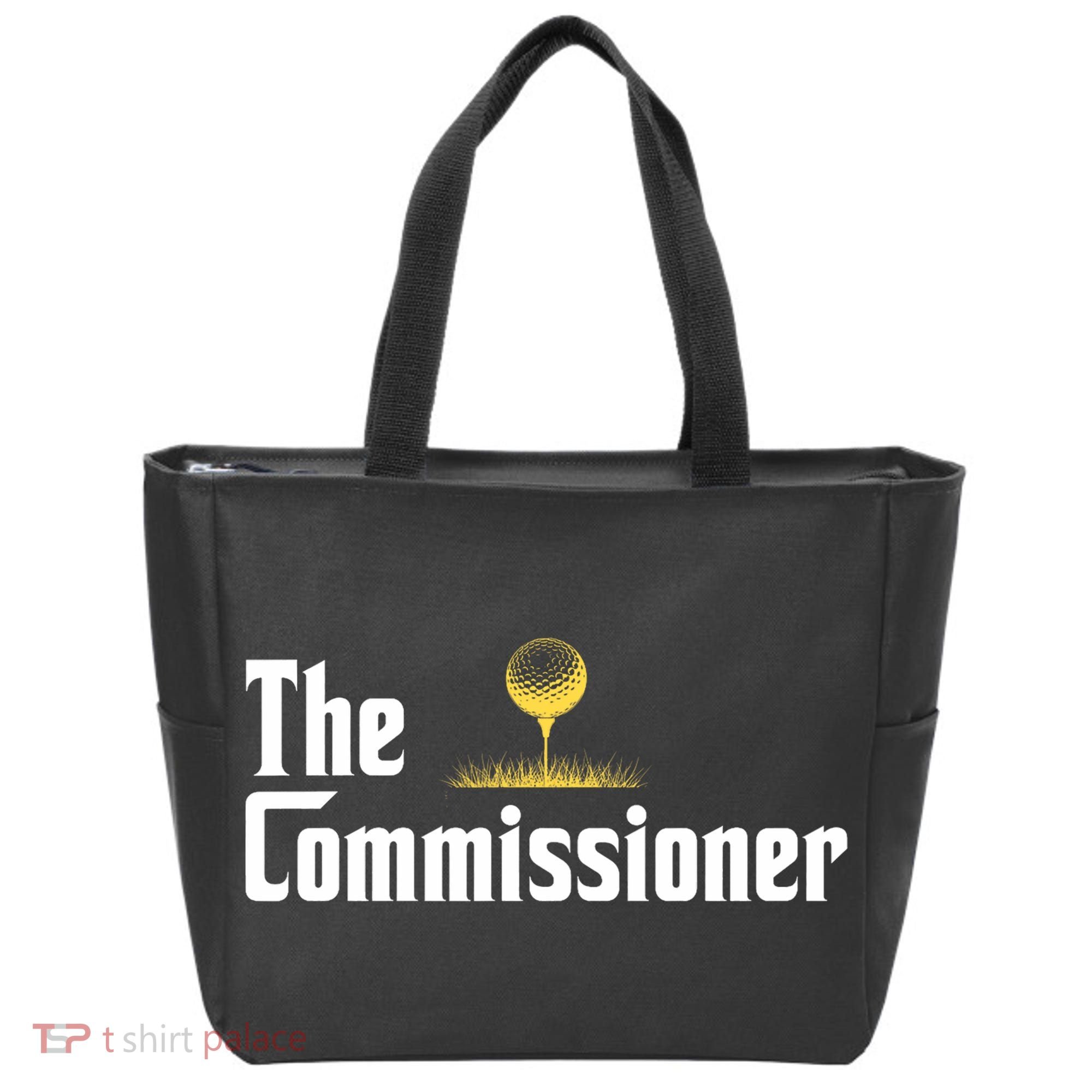 Funny Golfer The Commissioner Golf League Golfing Tote Bag