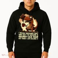Funny Grumpy Tyranno Grumpy Old Man Hoodie thumb 2