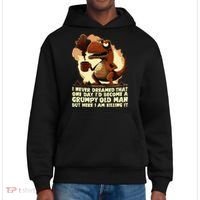 Funny Grumpy Tyranno Grumpy Old Man District V.I.T. Heavyweight Hoodie thumb 0