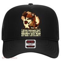 Funny Grumpy Tyranno Grumpy Old Man Hat thumb 0