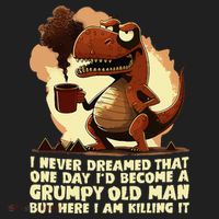 Funny Grumpy Tyranno Grumpy Old Man Hat thumb 2