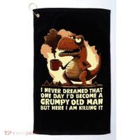 Funny Grumpy Tyranno Grumpy Old Man Golf Towel thumb 0