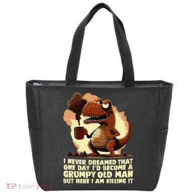 Funny Grumpy Tyranno Grumpy Old Man Tote Bag