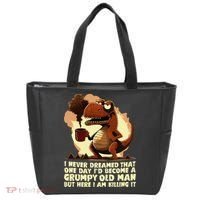 Funny Grumpy Tyranno Grumpy Old Man Tote Bag thumb 0