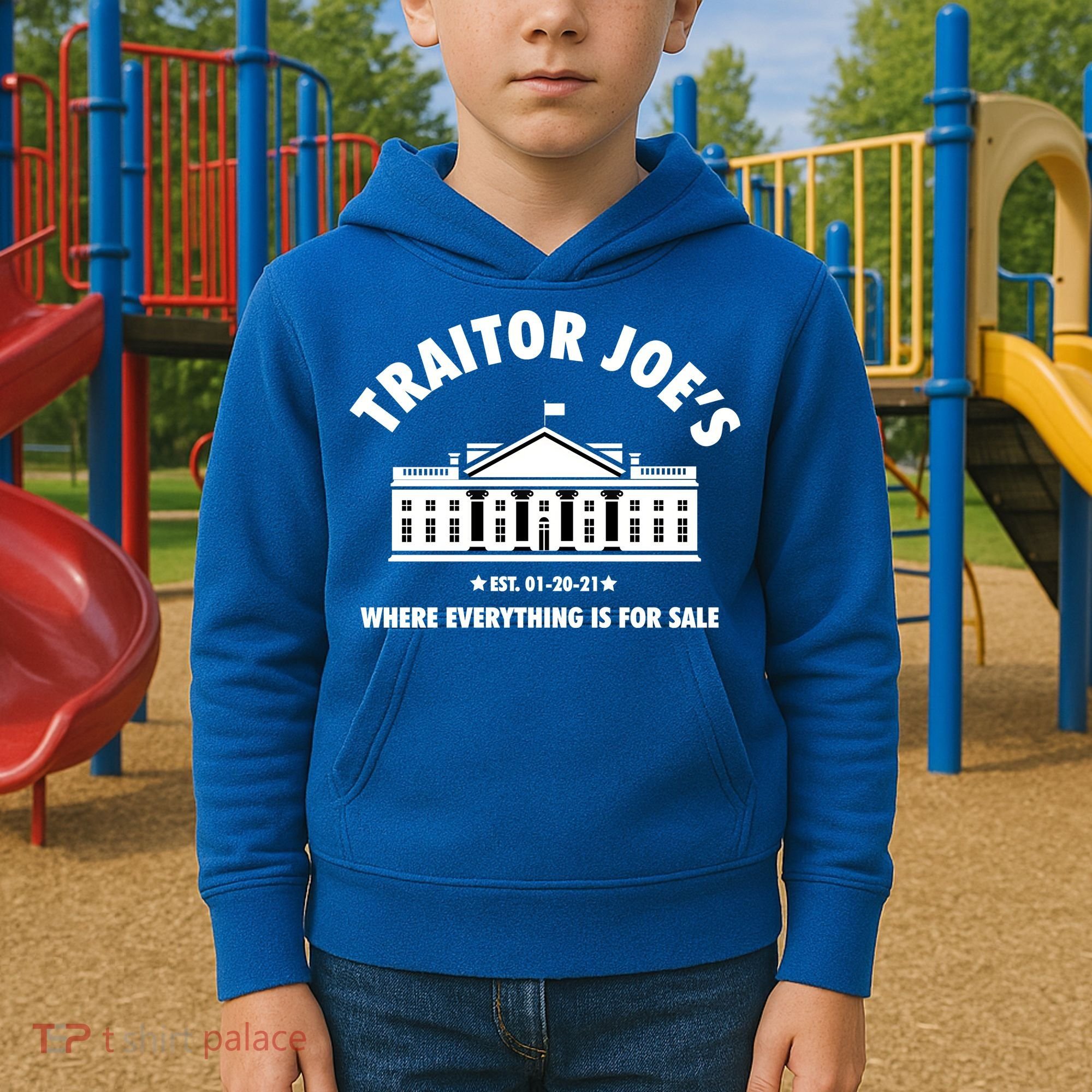 Funny Gift Traitor Joes Est 01 20 21 Gift Kids Hoodie