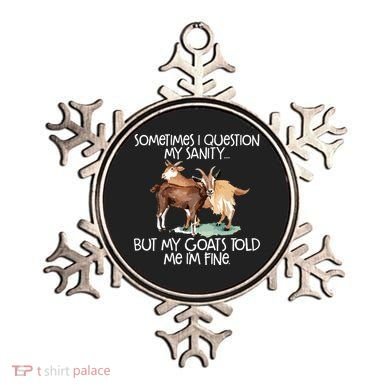 Funny Goat Tee For Crazy People Who Speak With Goats Ornament