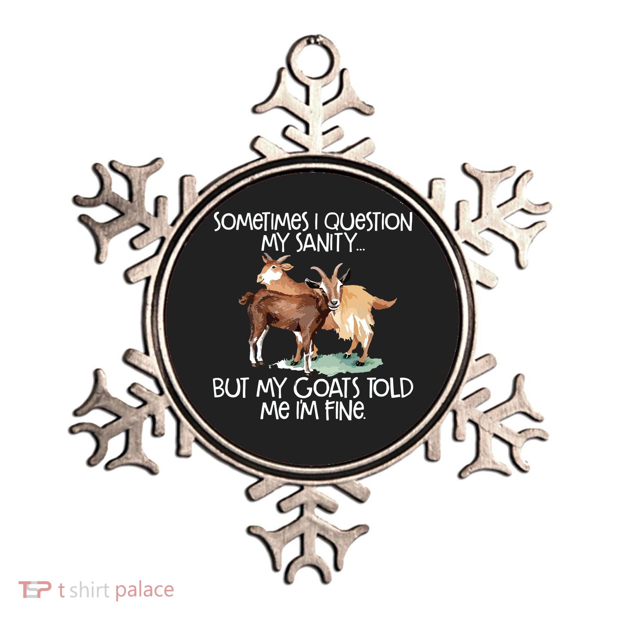 Funny Goat Tee For Crazy People Who Speak With Goats Ornament