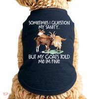 Funny Goat Tee For Crazy People Who Speak With Goats Doggie Tank thumb 0