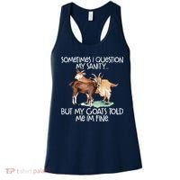 Funny Goat Tee For Crazy People Who Speak With Goats Women's Tank Top thumb 0