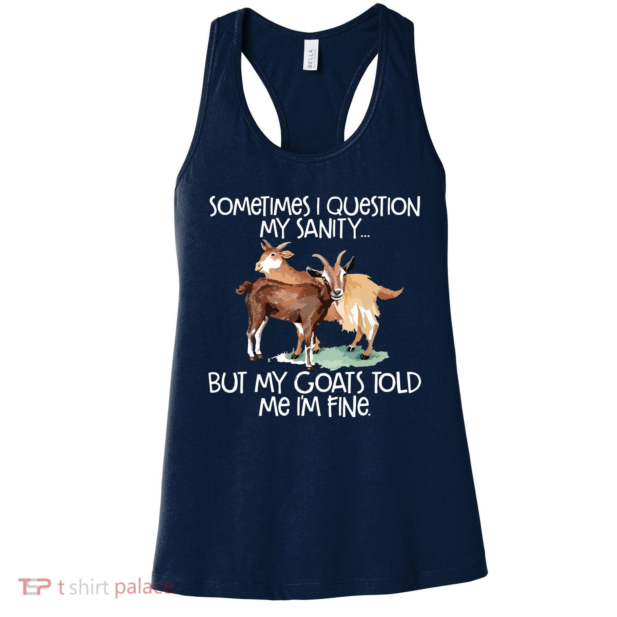 Funny Goat Tee For Crazy People Who Speak With Goats Women's Tank Top