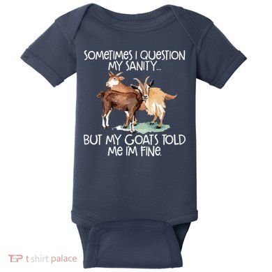 Funny Goat Tee For Crazy People Who Speak With Goats Baby Bodysuit