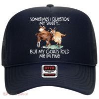 Funny Goat Tee For Crazy People Who Speak With Goats Hat thumb 0