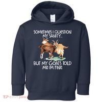 Funny Goat Tee For Crazy People Who Speak With Goats Toddler Hoodie thumb 0