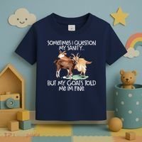 Funny Goat Tee For Crazy People Who Speak With Goats Toddler T-Shirt thumb 3