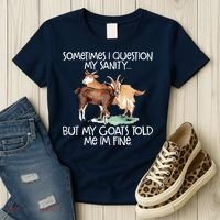 Funny Goat Tee For Crazy People Who Speak With Goats Women's T-Shirt thumb 3