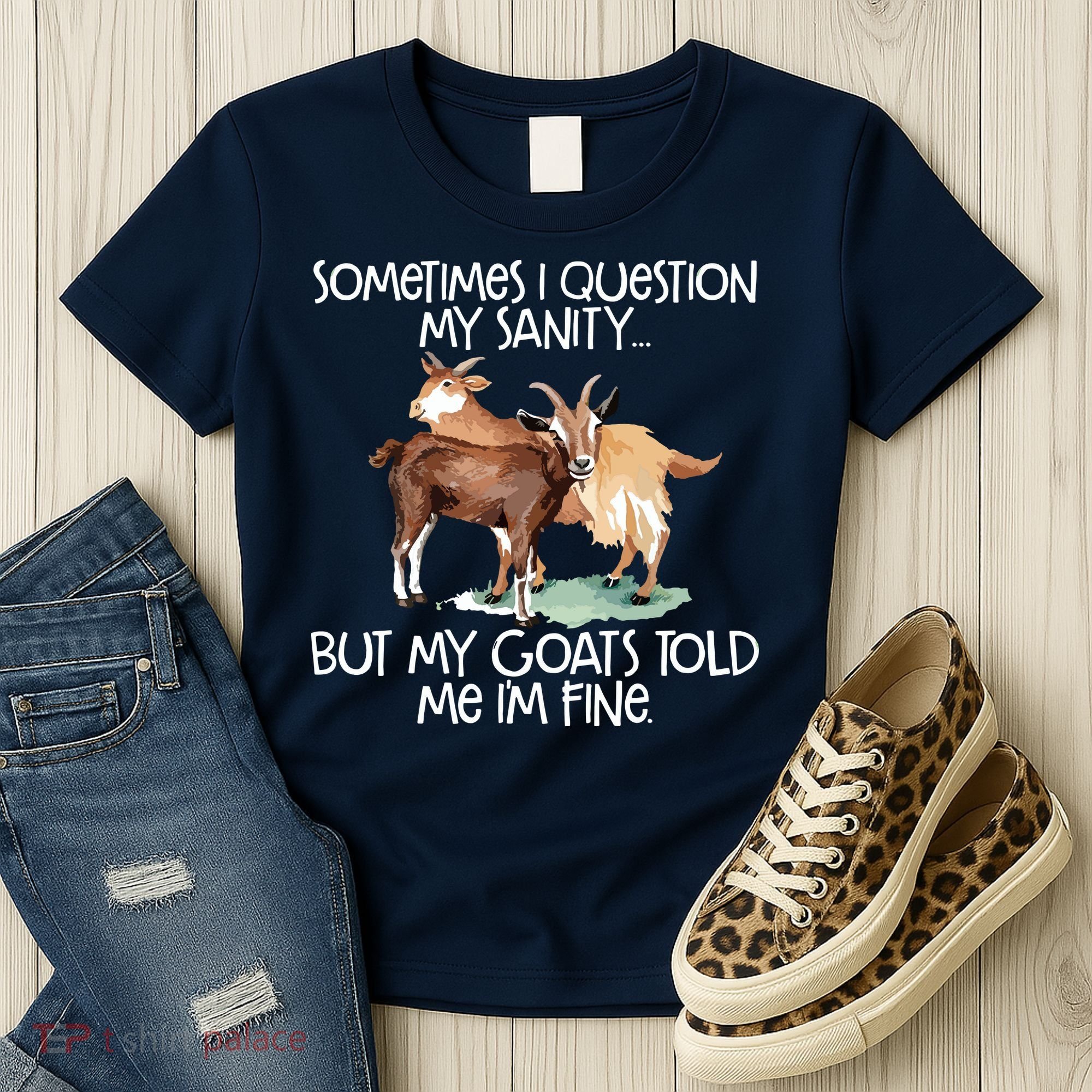 Funny Goat Tee For Crazy People Who Speak With Goats Women's T-Shirt