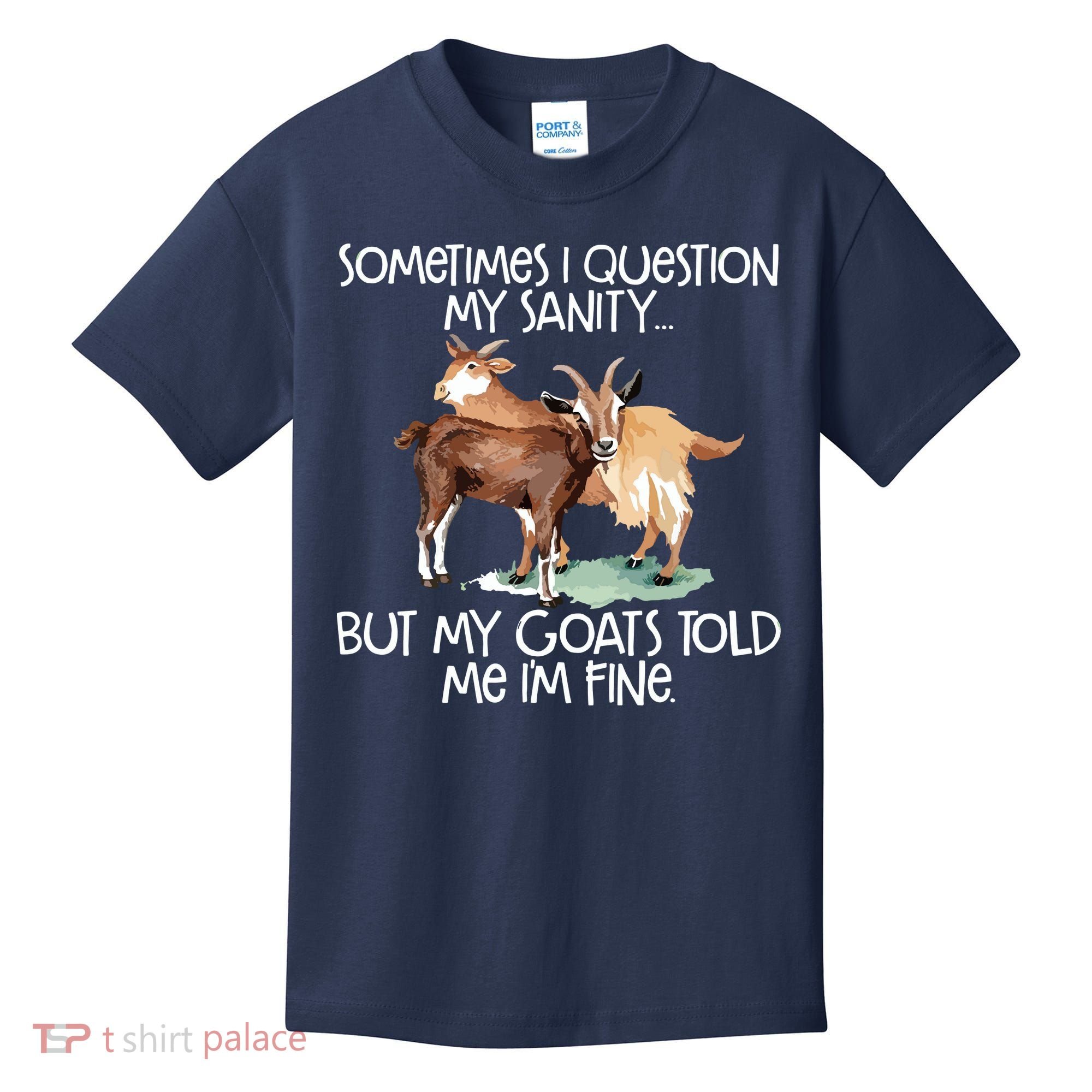 Funny Goat Tee For Crazy People Who Speak With Goats Kids T-Shirt