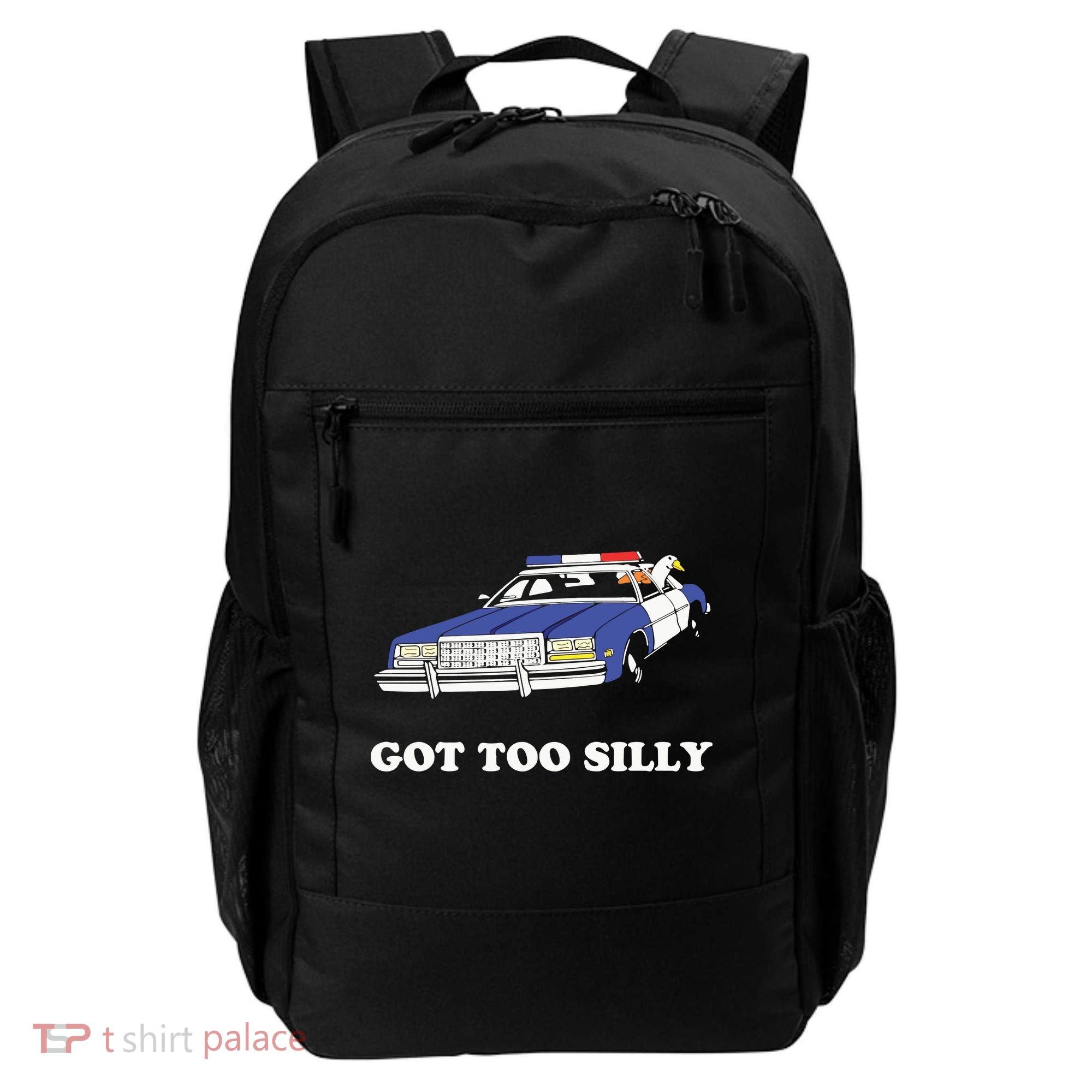 Funny Got Too Silly Goose Couple Cute Backpack