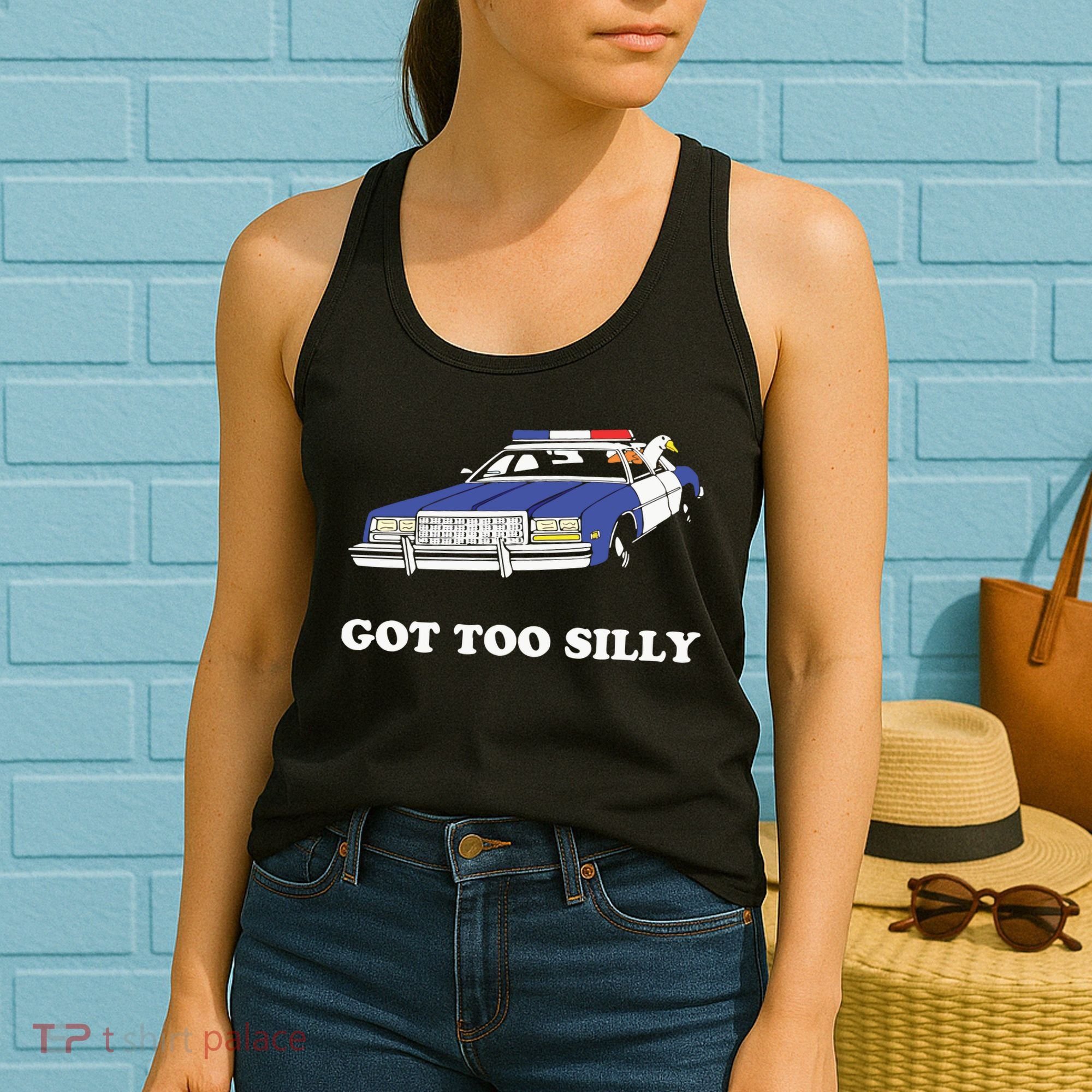 Funny Got Too Silly Goose Couple Cute Women's Tank Top