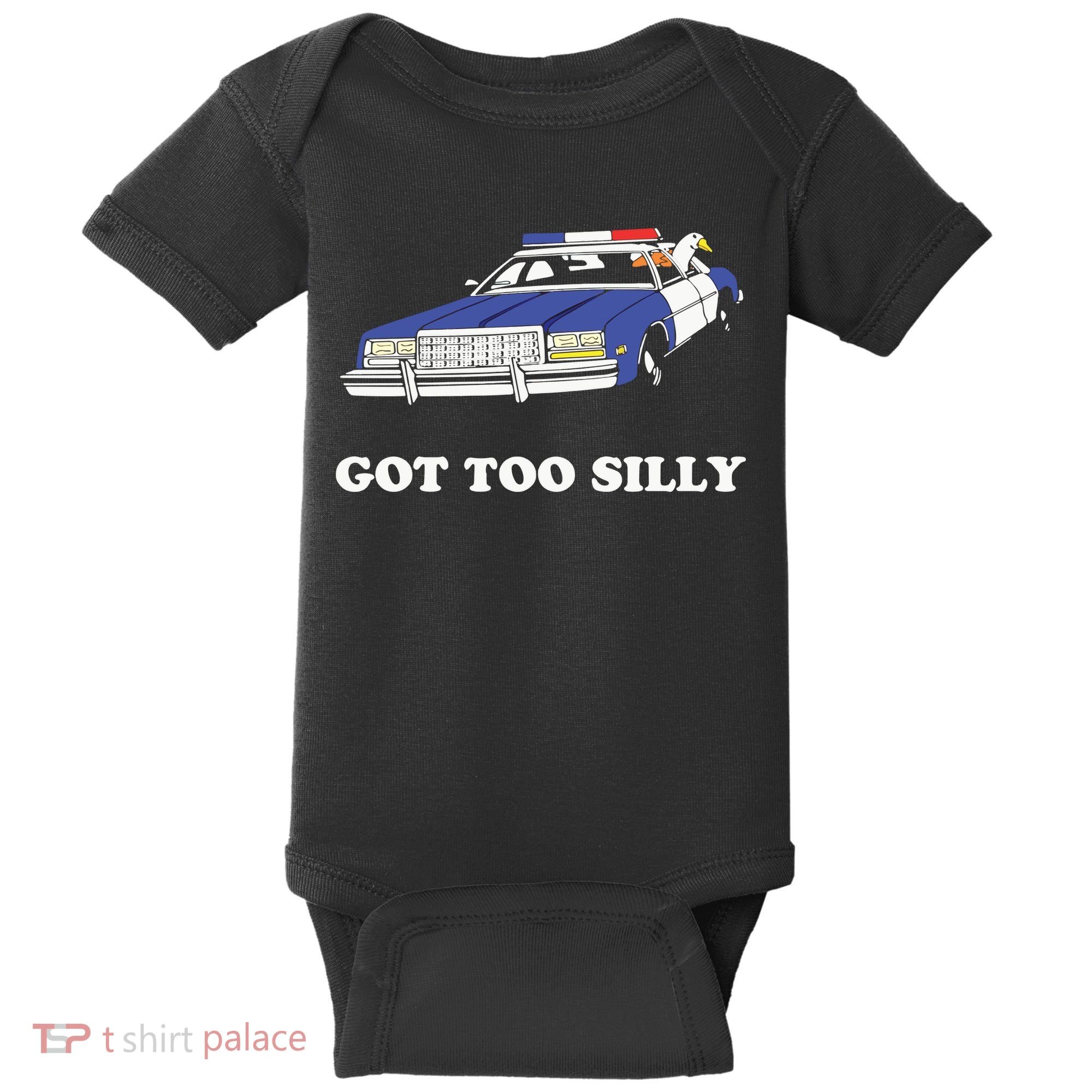 Funny Got Too Silly Goose Couple Cute Baby Bodysuit