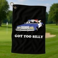 Funny Got Too Silly Goose Couple Cute Golf Towel thumb 1