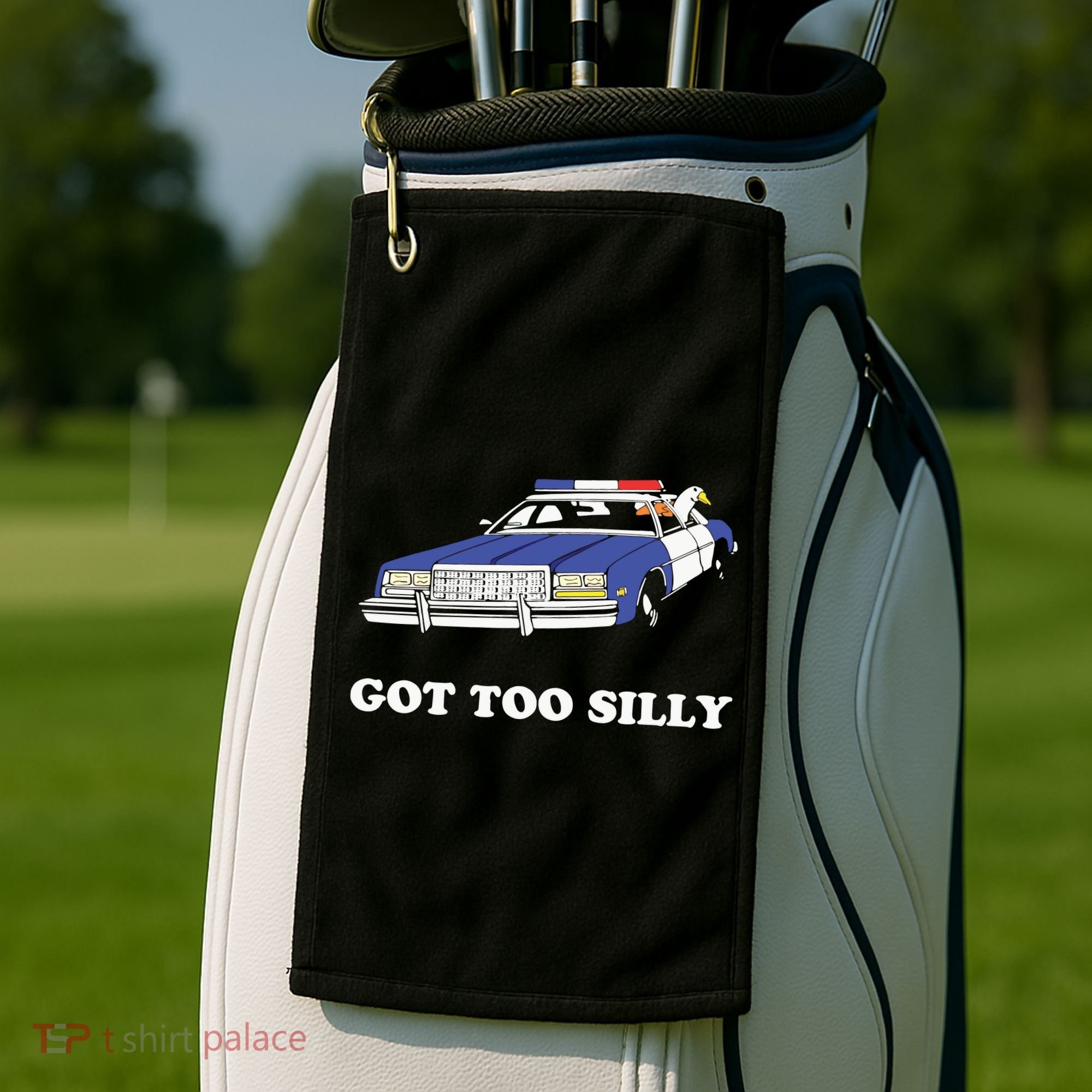 Funny Got Too Silly Goose Couple Cute Golf Towel