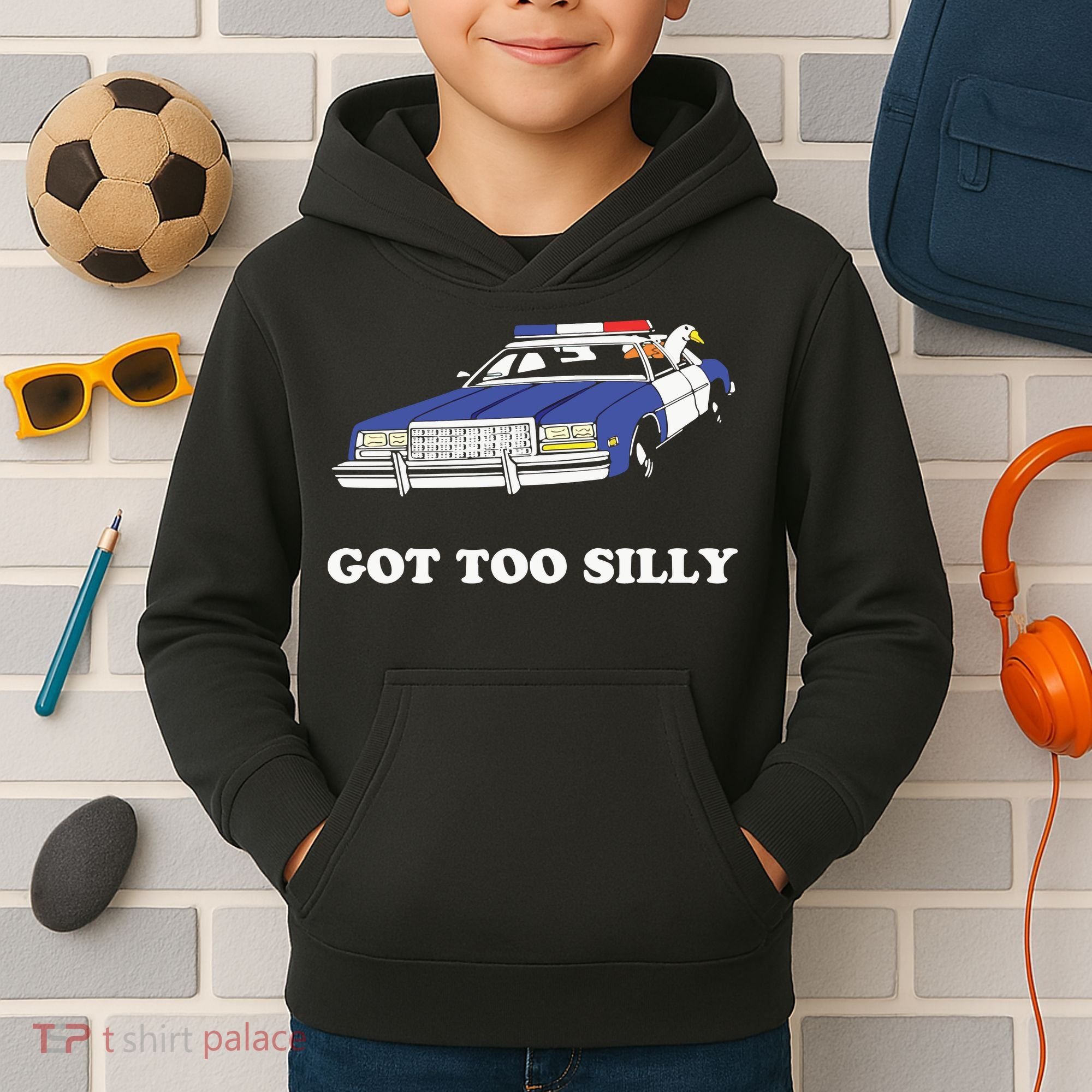 Funny Got Too Silly Goose Couple Cute Kids Hoodie