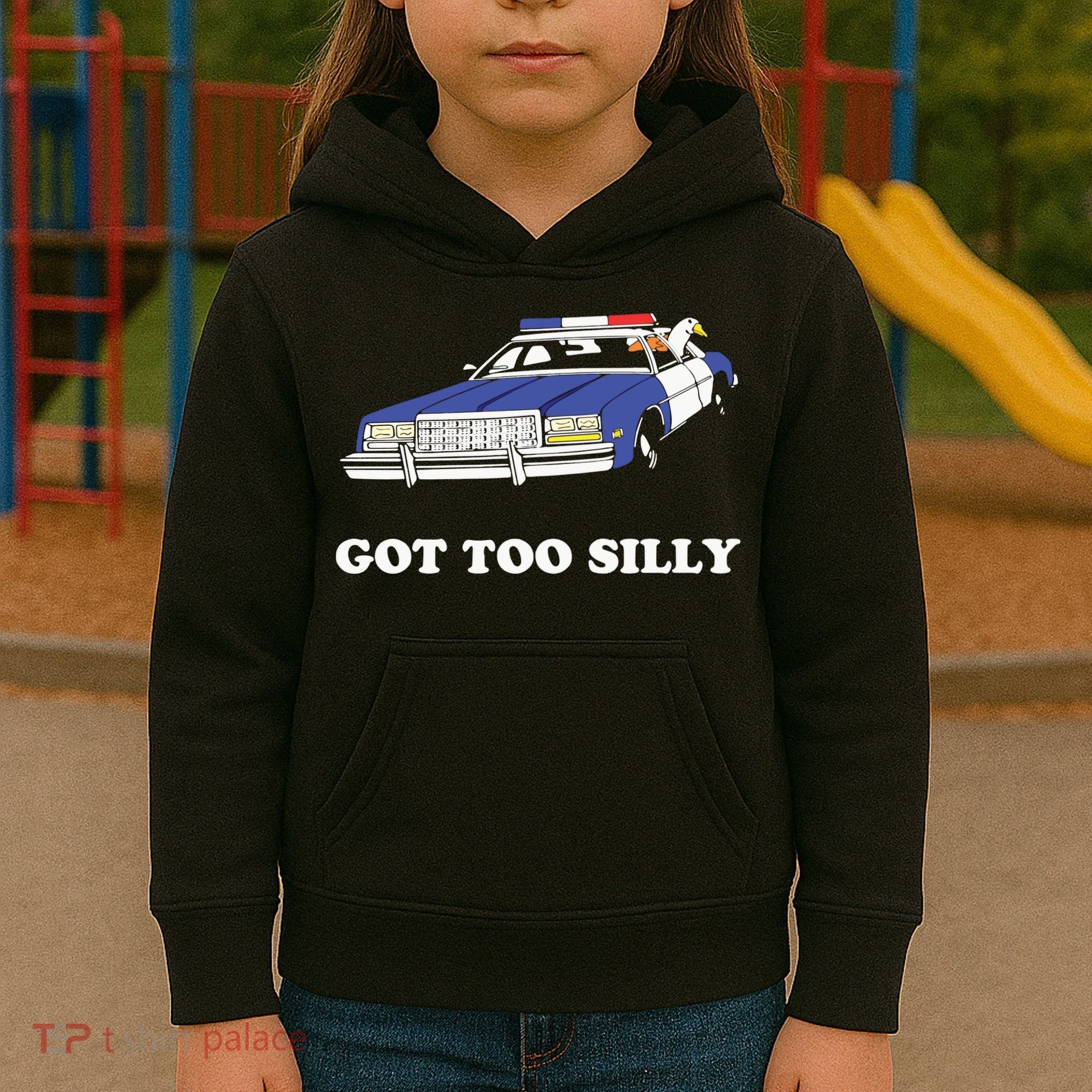 Funny Got Too Silly Goose Couple Cute Kids Hoodie