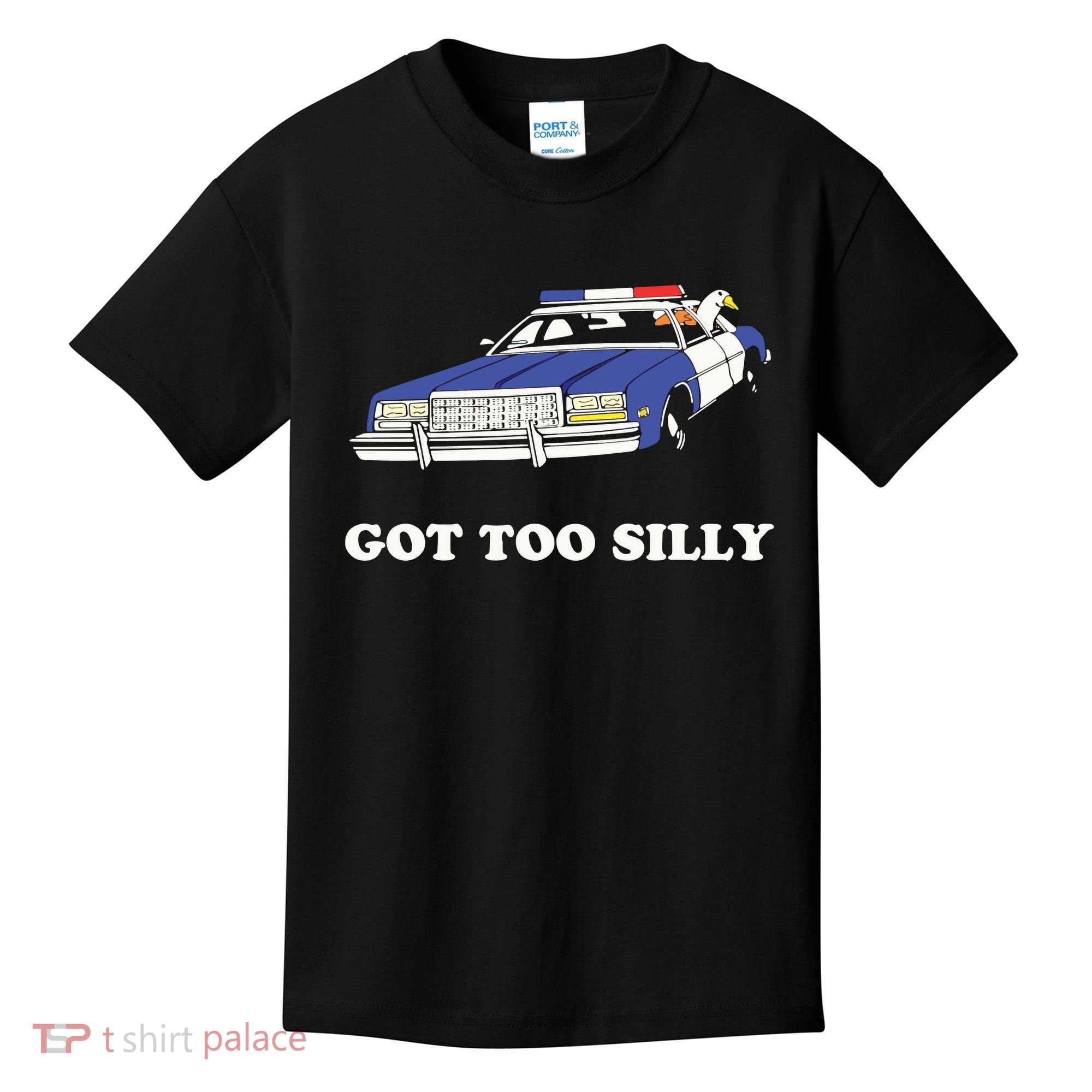 Funny Got Too Silly Goose Couple Cute Kids T-Shirt