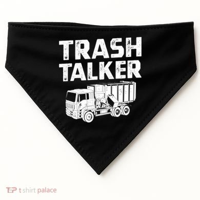 Funny Garbage Truck Trash Talker Recycling Garbage Cool Gift USA-Made Doggie Bandana