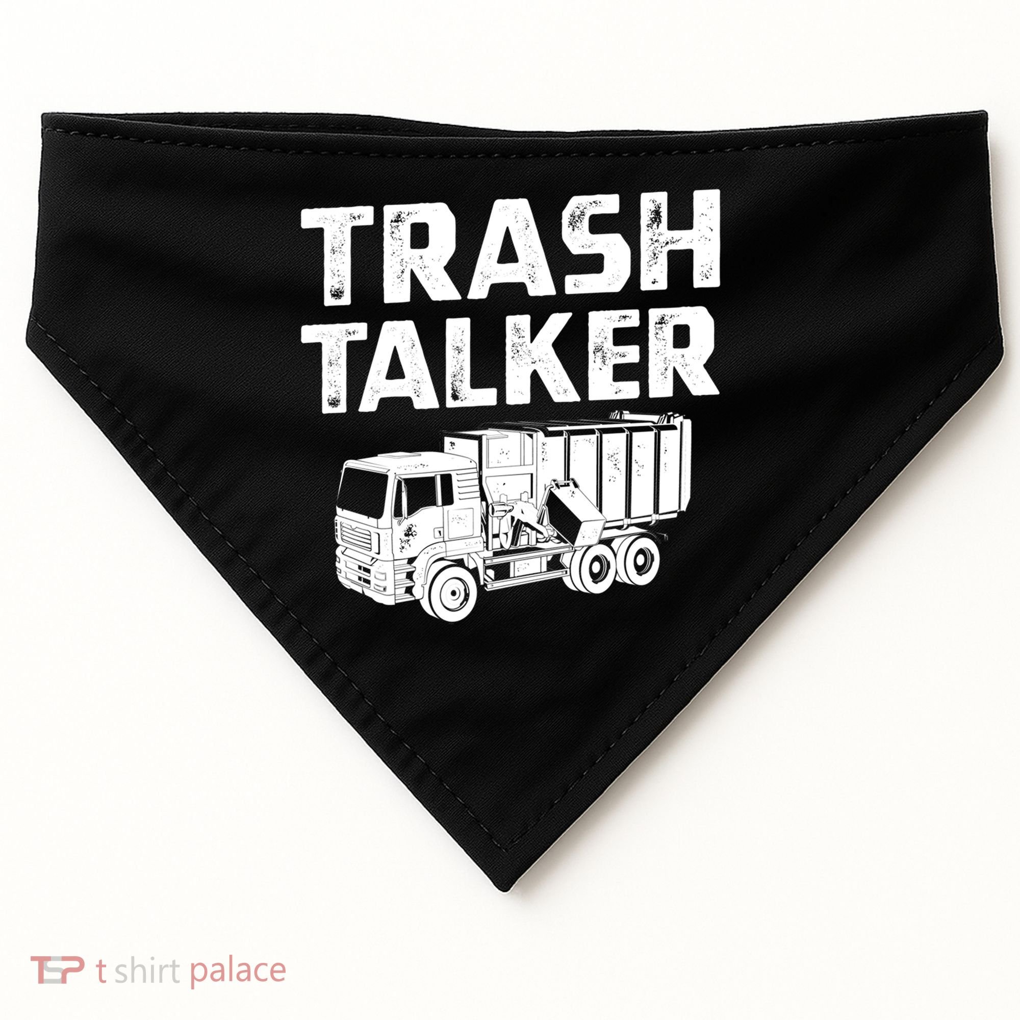 Funny Garbage Truck Trash Talker Recycling Garbage Cool Gift USA-Made Doggie Bandana