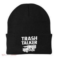Funny Garbage Truck Trash Talker Recycling Garbage Cool Gift Beanie thumb 0