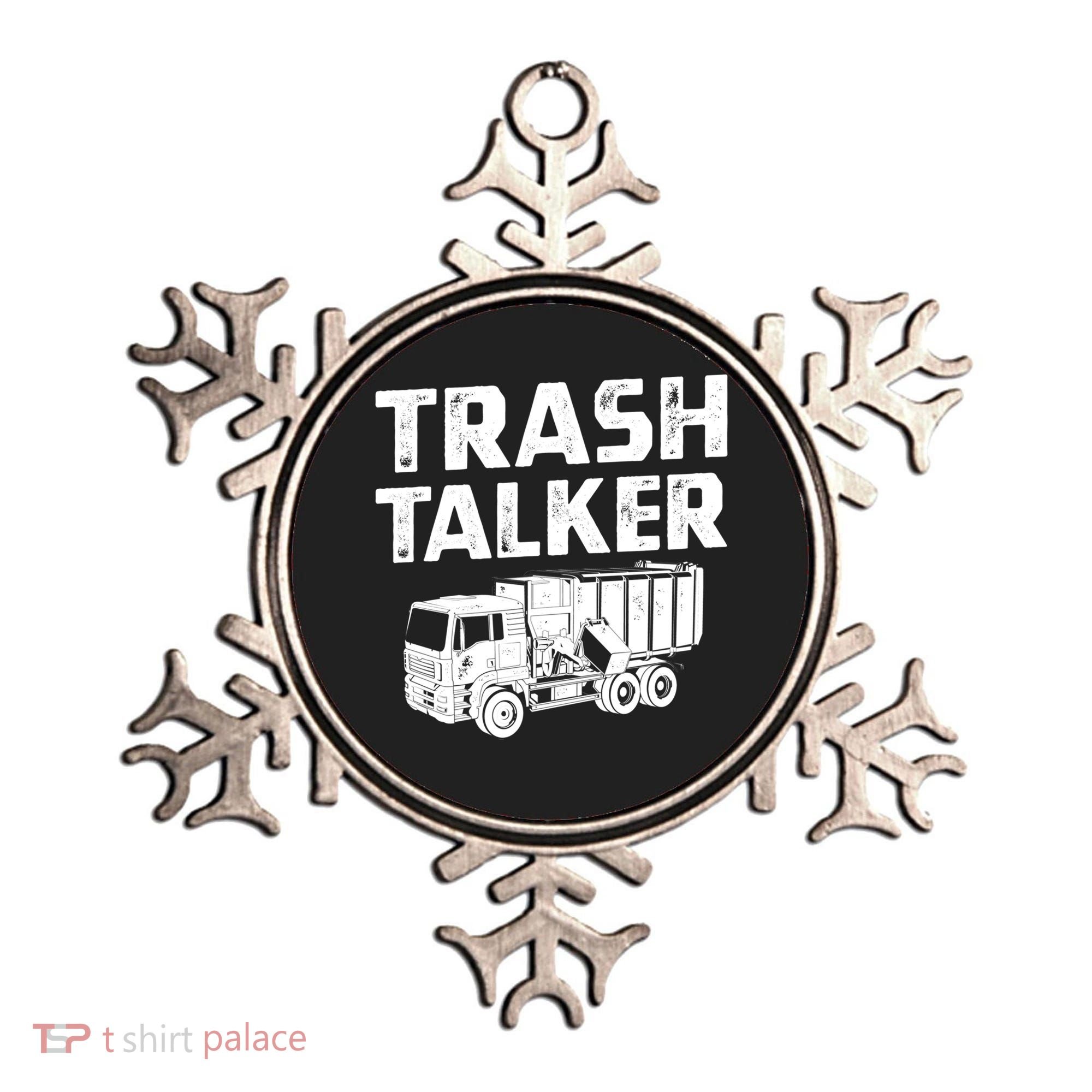 Funny Garbage Truck Trash Talker Recycling Garbage Cool Gift Ornament